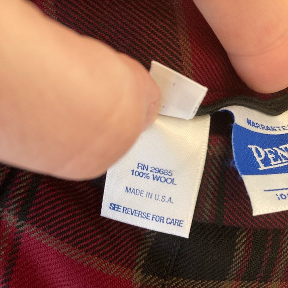 🎉Host Pick🎉 Vintage Pendleton Plaid Skirt Cabincore Wool Dark Red/ Black 14P - Picture 5 of 7